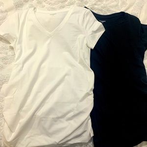 Two Old Navy Basic Maternity Tees